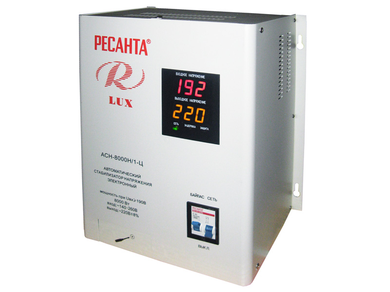 Стабилизатор напряжения Ресанта ACH-8000Н/1-Ц lux